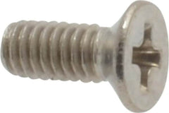 Value Collection - M2.5x0.45 Metric Coarse, 6mm OAL Phillips Drive Machine Screw - Flat Head, Grade 18-8 & A2 Stainless Steel, Uncoated, Without Washer - Americas Industrial Supply