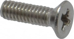 Value Collection - M2.5x0.45 Metric Coarse, 8mm OAL Phillips Drive Machine Screw - Flat Head, Grade 18-8 & A2 Stainless Steel, Uncoated, Without Washer - Americas Industrial Supply