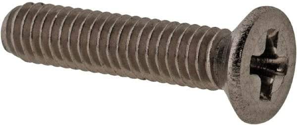 Value Collection - M2.5x0.45 Metric Coarse, 12mm OAL Phillips Drive Machine Screw - Flat Head, Grade 18-8 & A2 Stainless Steel, Uncoated, Without Washer - Americas Industrial Supply