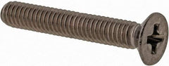 Value Collection - M2.5x0.45 Metric Coarse, 16mm OAL Phillips Drive Machine Screw - Flat Head, Grade 18-8 & A2 Stainless Steel, Uncoated, Without Washer - Americas Industrial Supply