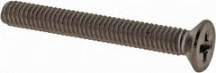 Value Collection - M2.5x0.45 Metric Coarse, 20mm OAL Phillips Drive Machine Screw - Flat Head, Grade 18-8 & A2 Stainless Steel, Uncoated, Without Washer - Americas Industrial Supply