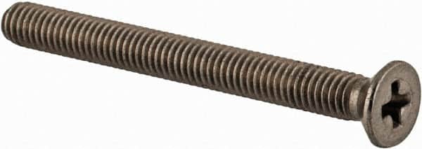 Value Collection - M3x0.50 Metric Coarse, 30mm OAL Phillips Drive Machine Screw - Flat Head, Grade 18-8 & A2 Stainless Steel, Uncoated, Without Washer - Americas Industrial Supply
