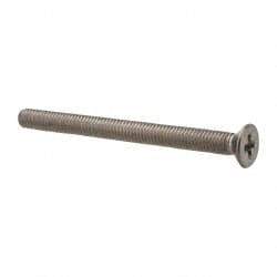 Value Collection - M3x0.50 Metric Coarse, 35mm OAL Phillips Drive Machine Screw - Flat Head, Grade 18-8 & A2 Stainless Steel, Uncoated, Without Washer - Americas Industrial Supply