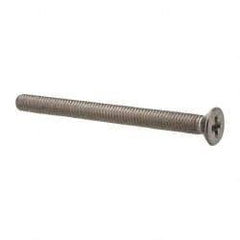 Value Collection - M3x0.50 Metric Coarse, 35mm OAL Phillips Drive Machine Screw - Flat Head, Grade 18-8 & A2 Stainless Steel, Uncoated, Without Washer - Americas Industrial Supply