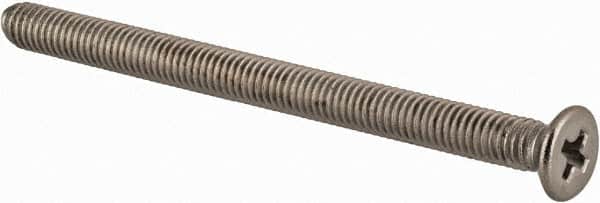 Value Collection - M3x0.50 Metric Coarse, 40mm OAL Phillips Drive Machine Screw - Flat Head, Grade 18-8 & A2 Stainless Steel, Uncoated, Without Washer - Americas Industrial Supply