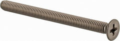 Value Collection - M4x0.70 Metric Coarse, 50mm OAL Phillips Drive Machine Screw - Flat Head, Grade 18-8 & A2 Stainless Steel, Uncoated, Without Washer - Americas Industrial Supply