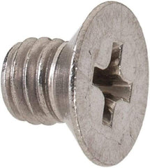 Value Collection - M5x0.80 Metric Coarse, 6mm OAL Phillips Drive Machine Screw - Flat Head, Grade 18-8 & A2 Stainless Steel, Uncoated, Without Washer - Americas Industrial Supply