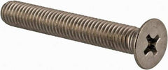 Value Collection - M5x0.80 Metric Coarse, 40mm OAL Phillips Drive Machine Screw - Flat Head, Grade 18-8 & A2 Stainless Steel, Uncoated, Without Washer - Americas Industrial Supply