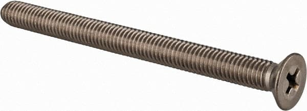 Value Collection - M5x0.80 Metric Coarse, 60mm OAL Phillips Drive Machine Screw - Flat Head, Grade 18-8 & A2 Stainless Steel, Uncoated, Without Washer - Americas Industrial Supply