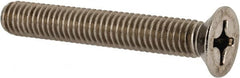Value Collection - M6x1.00 Metric Coarse, 40mm OAL Phillips Drive Machine Screw - Flat Head, Grade 18-8 & A2 Stainless Steel, Uncoated, Without Washer - Americas Industrial Supply