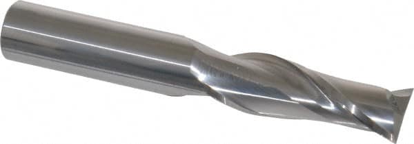 Atrax - 3/4", 2-1/4" LOC, 3/4" Shank Diam, 5" OAL, 2 Flute, Solid Carbide Square End Mill - Single End, Uncoated, Spiral Flute, 30° Helix, Centercutting, Right Hand Cut - Americas Industrial Supply