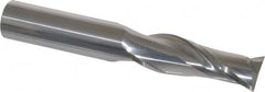 Atrax - 3/4", 2-1/4" LOC, 3/4" Shank Diam, 5" OAL, 2 Flute, Solid Carbide Square End Mill - Single End, Uncoated, Spiral Flute, 30° Helix, Centercutting, Right Hand Cut - Americas Industrial Supply