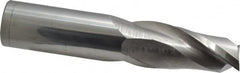 Atrax - 1", 2-1/4" LOC, 1" Shank Diam, 5" OAL, 2 Flute, Solid Carbide Square End Mill - Single End, Uncoated, Spiral Flute, 30° Helix, Centercutting, Right Hand Cut - Americas Industrial Supply