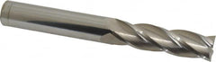 Atrax - 5/8", 2-1/4" LOC, 5/8" Shank Diam, 5" OAL, 4 Flute, Solid Carbide Square End Mill - Single End, Uncoated, Spiral Flute, 30° Helix, Centercutting, Right Hand Cut - Americas Industrial Supply