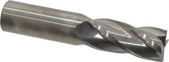 Atrax - 1", 2-1/4" LOC, 1" Shank Diam, 5" OAL, 4 Flute, Solid Carbide Square End Mill - Single End, Uncoated, Spiral Flute, 30° Helix, Centercutting, Right Hand Cut - Americas Industrial Supply