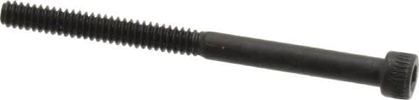 Made in USA - #4-40 UNC Hex Socket Drive, Socket Cap Screw - Alloy Steel, Black Oxide Finish, Partially Threaded, 1-1/2" Length Under Head - Americas Industrial Supply