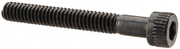 Made in USA - #5-40 UNC Hex Socket Drive, Socket Cap Screw - Alloy Steel, Black Oxide Finish, Partially Threaded, 1" Length Under Head - Americas Industrial Supply