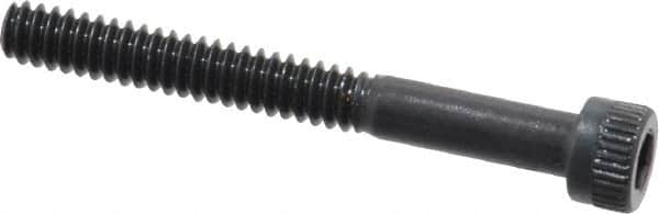 Made in USA - #6-32 UNC Hex Socket Drive, Socket Cap Screw - Alloy Steel, Black Oxide Finish, Partially Threaded, 1-1/4" Length Under Head - Americas Industrial Supply