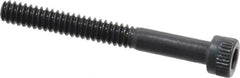 Made in USA - #6-32 UNC Hex Socket Drive, Socket Cap Screw - Alloy Steel, Black Oxide Finish, Partially Threaded, 1-1/4" Length Under Head - Americas Industrial Supply