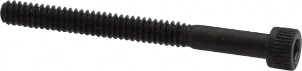 Made in USA - #6-32 UNC Hex Socket Drive, Socket Cap Screw - Alloy Steel, Black Oxide Finish, Partially Threaded, 1-1/2" Length Under Head - Americas Industrial Supply