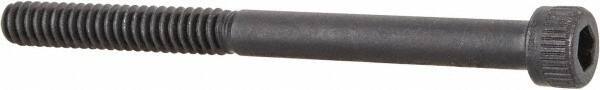 Made in USA - #6-32 UNC Hex Socket Drive, Socket Cap Screw - Alloy Steel, Black Oxide Finish, Partially Threaded, 1-3/4" Length Under Head - Americas Industrial Supply