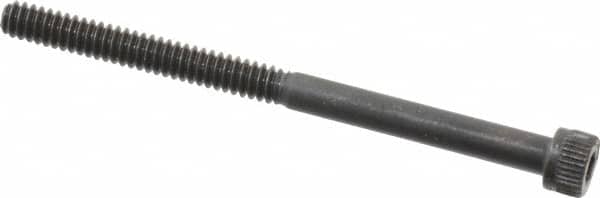 Made in USA - #6-32 UNC Hex Socket Drive, Socket Cap Screw - Alloy Steel, Black Oxide Finish, Partially Threaded, 2" Length Under Head - Americas Industrial Supply