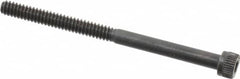 Made in USA - #6-32 UNC Hex Socket Drive, Socket Cap Screw - Alloy Steel, Black Oxide Finish, Partially Threaded, 2" Length Under Head - Americas Industrial Supply