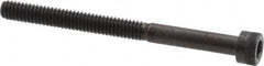 Made in USA - #8-32 UNC Hex Socket Drive, Socket Cap Screw - Alloy Steel, Black Oxide Finish, Partially Threaded, 2" Length Under Head - Americas Industrial Supply