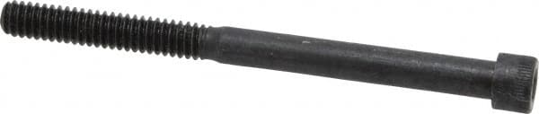 Made in USA - 1/4-20 UNC Hex Socket Drive, Socket Cap Screw - Alloy Steel, Black Oxide Finish, Partially Threaded, 3-1/4" Length Under Head - Americas Industrial Supply