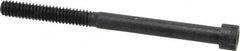 Made in USA - 1/4-20 UNC Hex Socket Drive, Socket Cap Screw - Alloy Steel, Black Oxide Finish, Partially Threaded, 3-1/4" Length Under Head - Americas Industrial Supply
