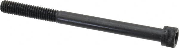 Made in USA - 5/16-18 UNC Hex Socket Drive, Socket Cap Screw - Alloy Steel, Black Oxide Finish, Partially Threaded, 4" Length Under Head - Americas Industrial Supply