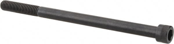 Made in USA - 3/8-16 UNC Hex Socket Drive, Socket Cap Screw - Alloy Steel, Black Oxide Finish, Partially Threaded, 6" Length Under Head - Americas Industrial Supply