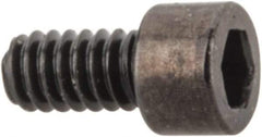 Made in USA - #0-80 UNF Hex Socket Drive, Socket Cap Screw - Alloy Steel, Black Oxide Finish, Fully Threaded, 1/8" Length Under Head - Americas Industrial Supply