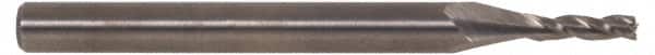 SGS - 11/16", 1-3/8" LOC, 3/4" Shank Diam, 4" OAL, 3 Flute, Solid Carbide Square End Mill - Single End, Uncoated, Spiral Flute, 30° Helix, Centercutting, Right Hand Cut, Right Hand Flute, Series 5 - Americas Industrial Supply