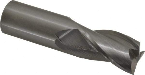 Atrax - 1", 1-1/2" LOC, 1" Shank Diam, 4" OAL, 3 Flute, Solid Carbide Square End Mill - Single End, Uncoated, Spiral Flute, 30° Helix, Centercutting, Right Hand Cut - Americas Industrial Supply