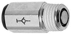 Legris - 10mm Outside Diam, 3/8 BSPT, Nickel Plated Brass Push-to-Connect Tube Self-Sealing Male Connector - 145 Max psi, Tube to Male BSPT, Buna-N O-Ring - Americas Industrial Supply