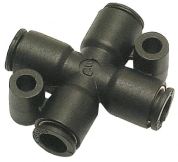 Legris - 6mm Outside Diam, Nylon Push-to-Connect Cross - 290 Max psi, Black - Americas Industrial Supply