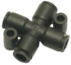 Legris - 6mm Outside Diam, Nylon Push-to-Connect Cross - 290 Max psi, Black - Americas Industrial Supply