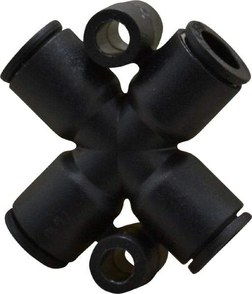 Legris - 1/4" Outside Diam, Nylon Push-to-Connect Tube Cross - 290 Max psi, Black - Americas Industrial Supply