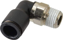 Legris - 10mm Outside Diam, 1/4 NPT, Nylon Push-to-Connect Tube Male Elbow - 290 Max psi, Tube to Male NPT Connection, Buna Nitrile O-Ring - Americas Industrial Supply