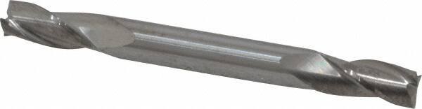 Atrax - 1/4", 1/2" LOC, 1/4" Shank Diam, 2-1/2" OAL, 3 Flute, Solid Carbide Square End Mill - Double End, Uncoated, Spiral Flute, 30° Helix, Centercutting - Americas Industrial Supply