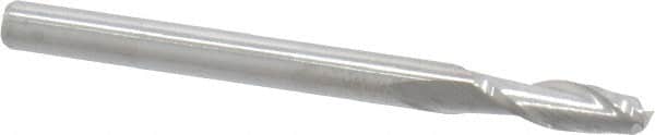 Atrax - 3mm, 9mm LOC, 3mm Shank Diam, 38mm OAL, 2 Flute, Solid Carbide Square End Mill - Single End, Uncoated, Spiral Flute, 30° Helix, Centercutting, Right Hand Cut - Americas Industrial Supply