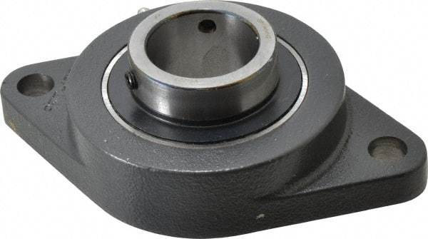 Browning - 1-11/16" ID, 7-1/16" OAL x 4-3/8" OAH 2-Bolt Flange - 5,139 Lb Static Cap, 7,901 Lb Dyn Cap, 5-27/32" Btw Mnt Hole Ctrs, Cast Iron - Americas Industrial Supply