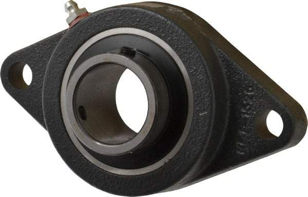 Browning - 1-7/16" ID, 6-1/8" OAL x 3-5/8" OAH 2-Bolt Flange - 3,493 Lb Static Cap, 5,782 Lb Dyn Cap, 5-1/8" Btw Mnt Hole Ctrs, Cast Iron - Americas Industrial Supply