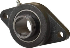 Browning - 1-1/4" ID, 5-9/16" OAL x 3-1/8" OAH 2-Bolt Flange - 2,567 Lb Static Cap, 4,381 Lb Dyn Cap, 4-19/32" Btw Mnt Hole Ctrs, Cast Iron - Americas Industrial Supply