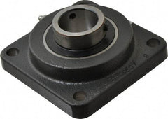 Browning - 1-1/2" ID, 5-1/8" OAL x 5-1/8" OAH 4-Bolt Flange - 4,467 Lb Static Cap, 7,340 Lb Dyn Cap, 4" Btw Mnt Hole Ctrs, Cast Iron - Americas Industrial Supply