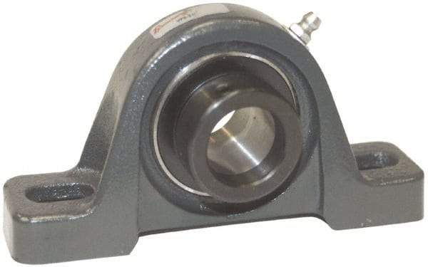 Browning - 2-7/16" ID, 9-1/2" OAL x 5-9/16" OAH Pillow Block - 8,150 Lb Static Cap, 11,789 Lb Dyn Cap, 7-13/32" Btw Mnt Hole Ctrs, 2-3/4" Base-to-Ctr Ht, Cast Iron - Americas Industrial Supply