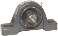 Browning - 2-7/16" ID, 9-1/2" OAL x 5-9/16" OAH Pillow Block - 8,150 Lb Static Cap, 11,789 Lb Dyn Cap, 7-13/32" Btw Mnt Hole Ctrs, 2-3/4" Base-to-Ctr Ht, Cast Iron - Americas Industrial Supply