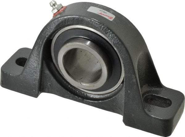 Browning - 1-1/2" ID, 7-1/8" OAL x 4" OAH Pillow Block - 4,467 Lb Static Cap, 7,340 Lb Dyn Cap, 5-3/8" Btw Mnt Hole Ctrs, 2" Base-to-Ctr Ht, Cast Iron - Americas Industrial Supply