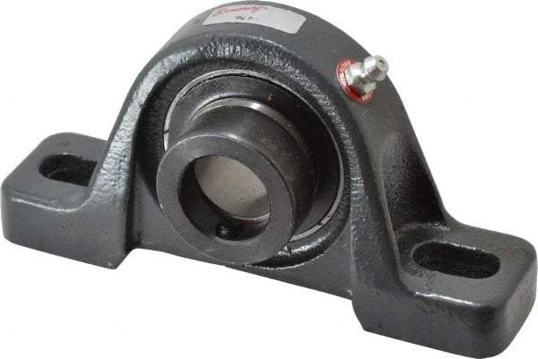 Browning - 15/16" ID, 5-1/2" OAL x 2-13/16" OAH Pillow Block - 1,651 Lb Static Cap, 2,801 Lb Dyn Cap, 4-1/8" Btw Mnt Hole Ctrs, 1-7/16" Base-to-Ctr Ht, Cast Iron - Americas Industrial Supply